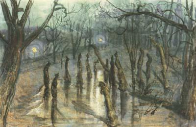Stanislaw Ignacy Witkiewicz The Planty Park by Night-Straw-Men (mk19) china oil painting image